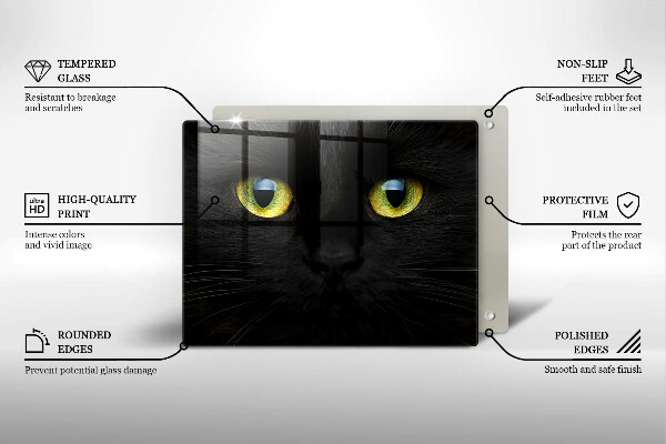 Skleněná deska do kuchyně Zvířecí kočičí oči