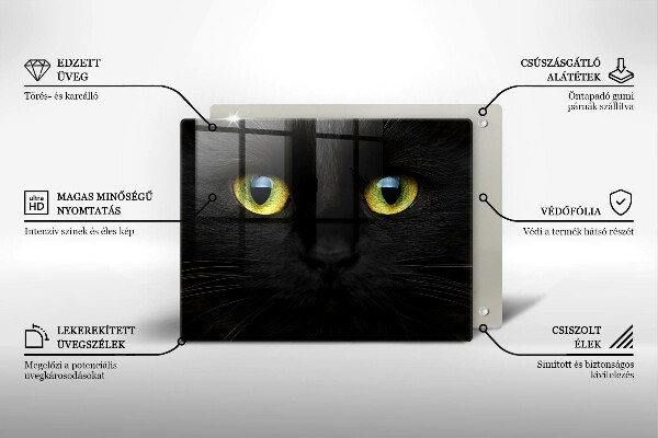 Skleněná deska do kuchyně Zvířecí kočičí oči