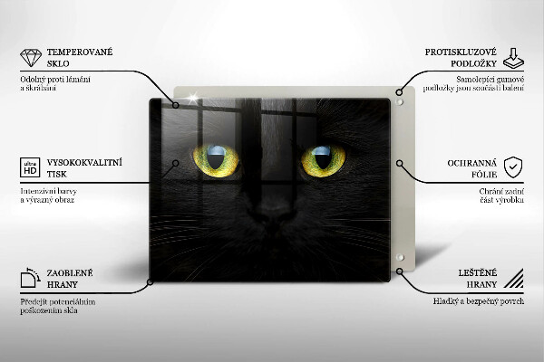 Skleněná deska do kuchyně Zvířecí kočičí oči