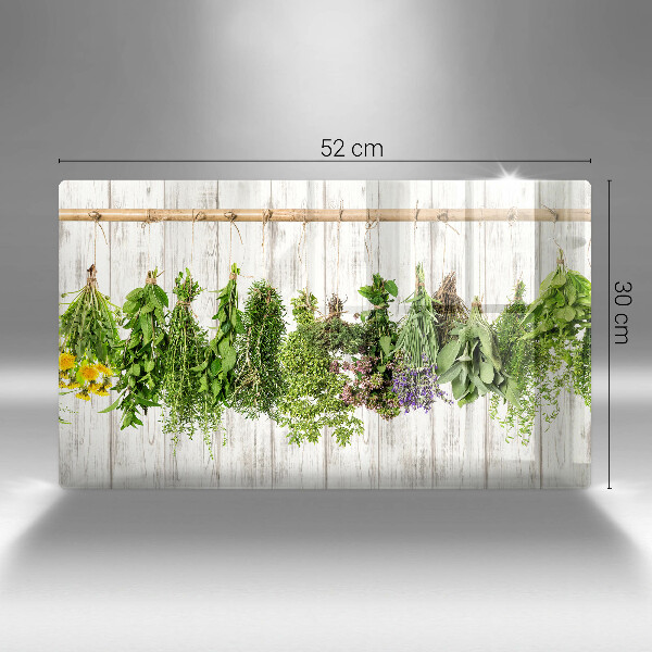 Krájecí prkénko skleněné Sušené bylinky a rostliny