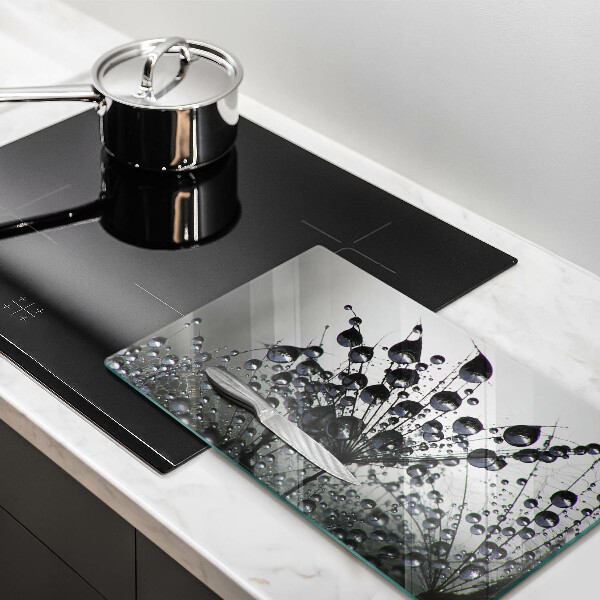 Skleněná deska do kuchyně Pampelišky a rosa