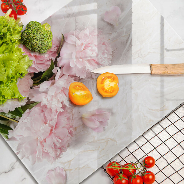 Skleněná deska do kuchyně Jemné květy růží