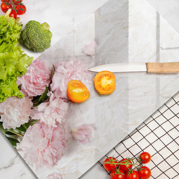 Skleněná deska do kuchyně Jemné květy růží