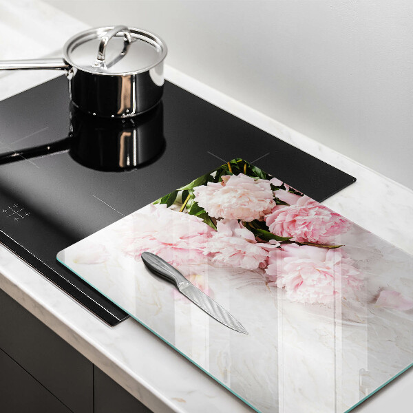 Skleněná deska do kuchyně Jemné květy růží