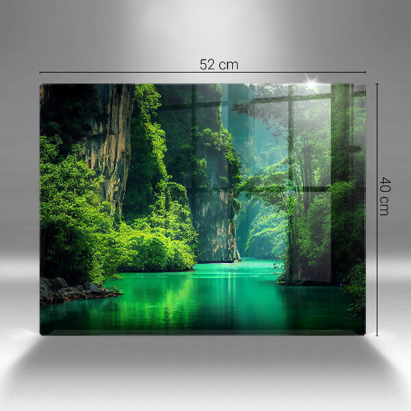 Krájecí prkénko skleněné Krajina laguny