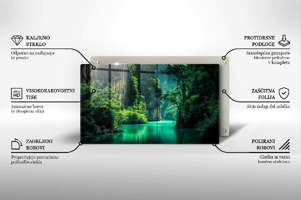 Krájecí prkénko skleněné Krajina laguny