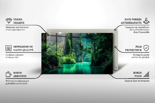 Krájecí prkénko skleněné Krajina laguny