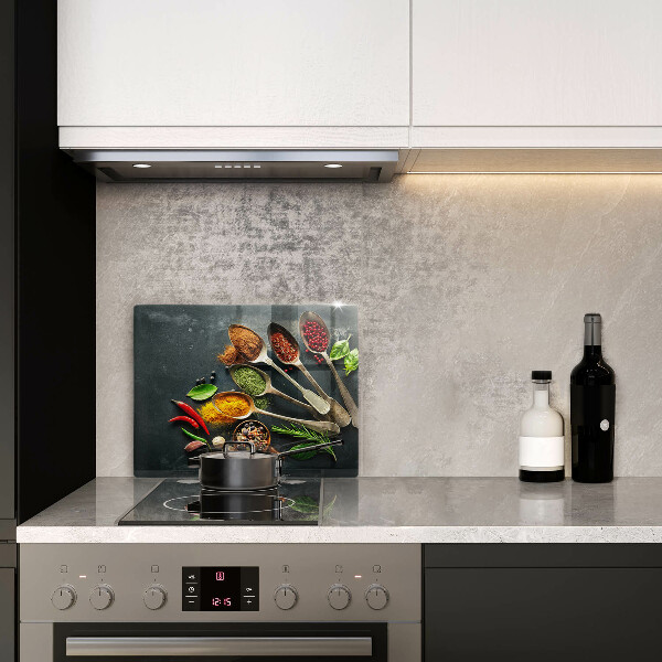 Krájecí prkénko skleněné Kuchyňské lžíce koření