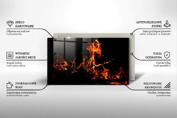 Krájecí prkénko skleněné Zapal živý plamen