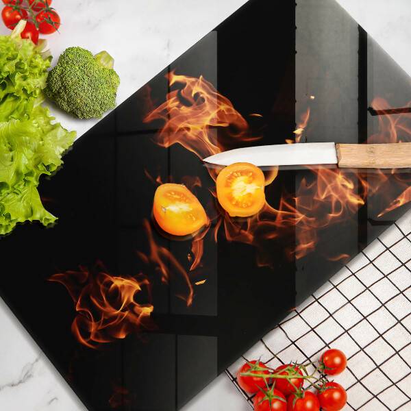 Krájecí prkénko skleněné Zapal živý plamen