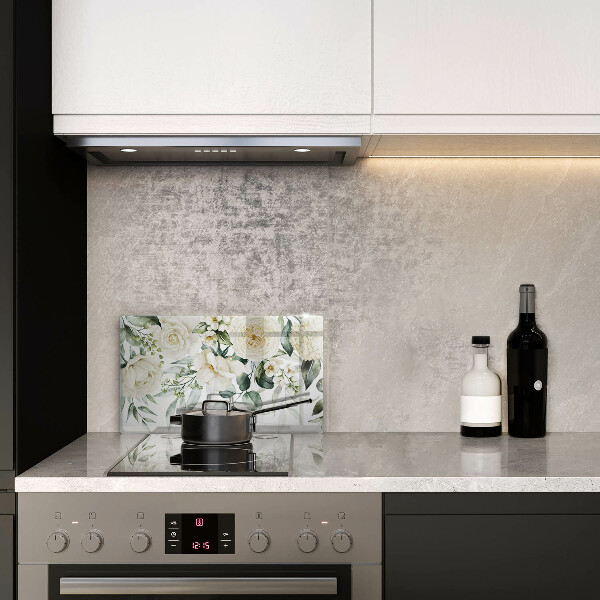 Krájecí prkénko skleněné Akvarel květiny