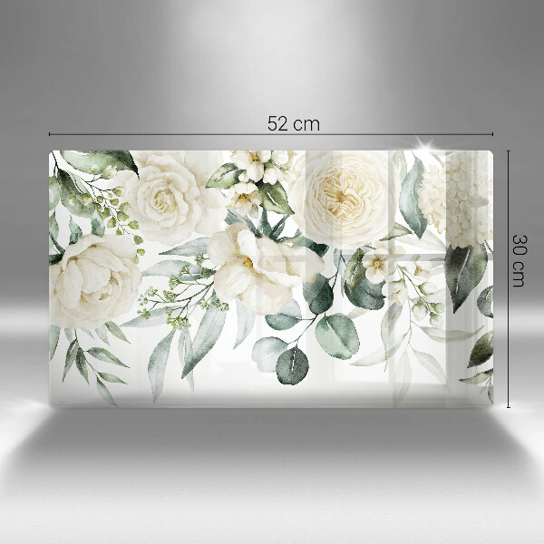 Krájecí prkénko skleněné Akvarel květiny