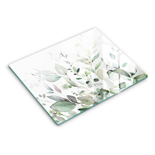 Krájecí prkénko skleněné Akvarel rostliny