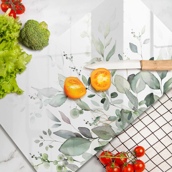 Krájecí prkénko skleněné Akvarel rostliny