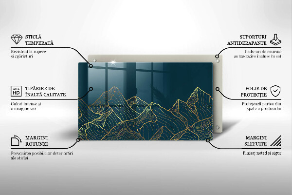 Krájecí prkénko skleněné Abstraktní hory