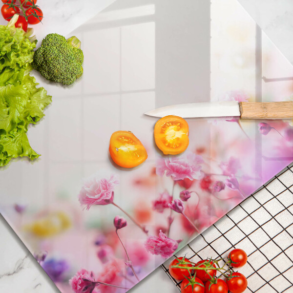 Krájecí prkénko skleněné Květinová louka