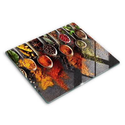 Skleněná krájecí deska Lžíce s kořením