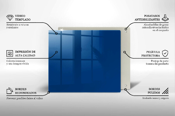 Skleněná deska do kuchyně Modrá barva