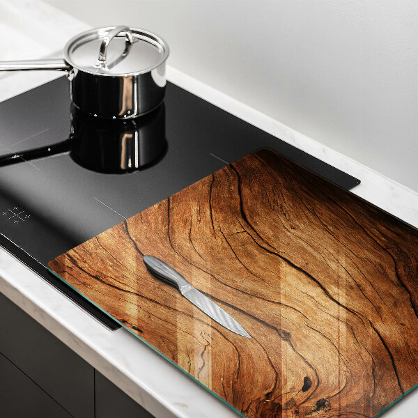 Skleněná krájecí deska Textura dřevěné desky