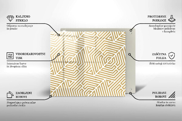 Skleněná krájecí deska Geometrické čáry