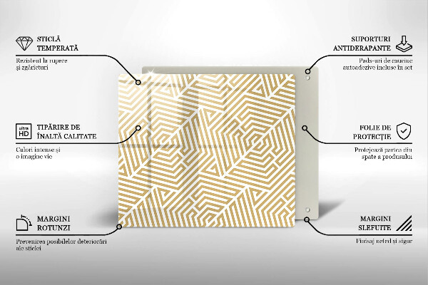 Skleněná krájecí deska Geometrické čáry