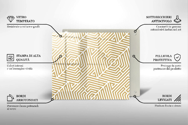 Skleněná krájecí deska Geometrické čáry