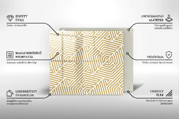 Skleněná krájecí deska Geometrické čáry