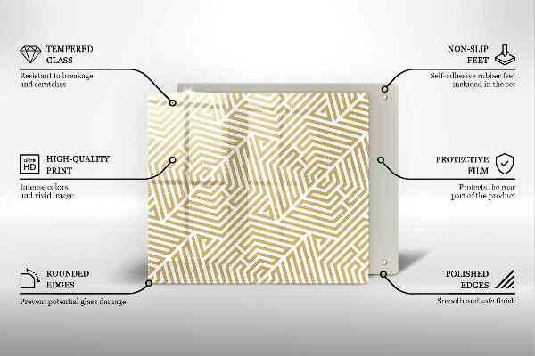 Skleněná krájecí deska Geometrické čáry