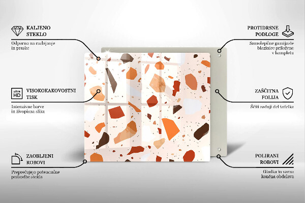 Skleněná deska do kuchyně Dekorativní kamenina