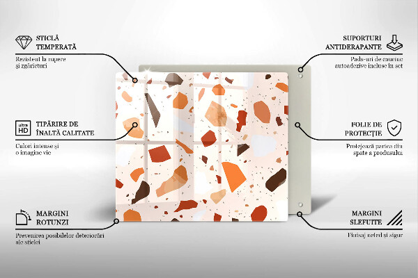 Skleněná deska do kuchyně Dekorativní kamenina