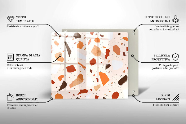 Skleněná deska do kuchyně Dekorativní kamenina