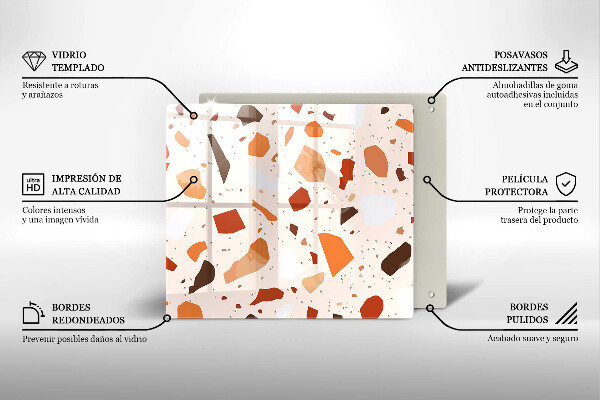 Skleněná deska do kuchyně Dekorativní kamenina