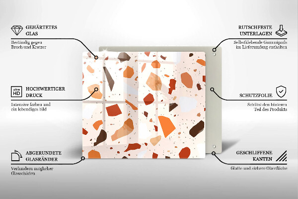 Skleněná deska do kuchyně Dekorativní kamenina