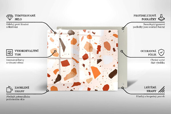 Skleněná deska do kuchyně Dekorativní kamenina
