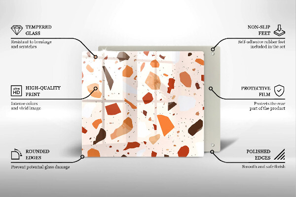 Skleněná deska do kuchyně Dekorativní kamenina