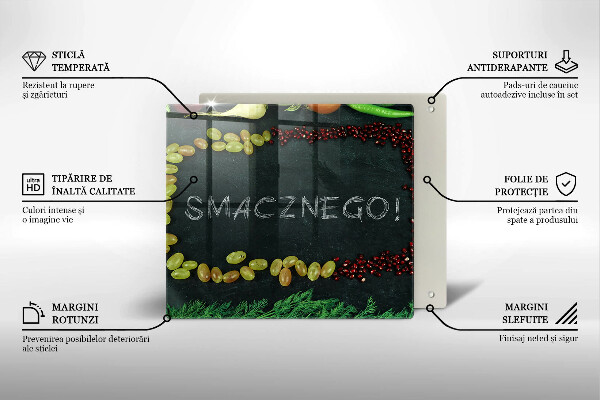 Skleněná krájecí deska Nápis dobrou chuť!