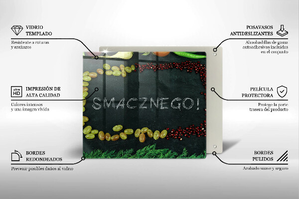 Skleněná krájecí deska Nápis dobrou chuť!