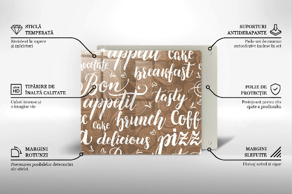 Krájecí prkénko skleněné Titulky pro dobrou chuť