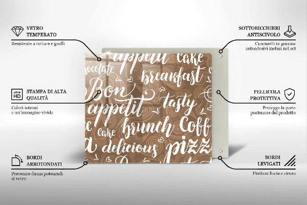 Krájecí prkénko skleněné Titulky pro dobrou chuť