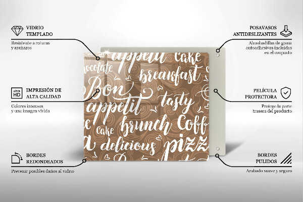 Krájecí prkénko skleněné Titulky pro dobrou chuť