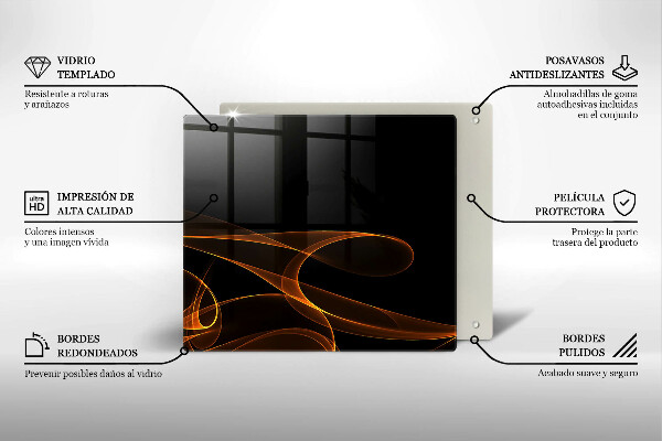 Krájecí prkénko skleněné Abstraktní linie