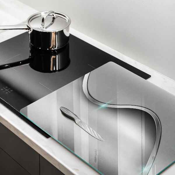 Krájecí prkénko skleněné Kovová abstrakce