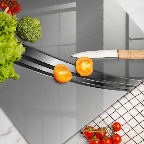 Krájecí prkénko skleněné Kovová abstrakce