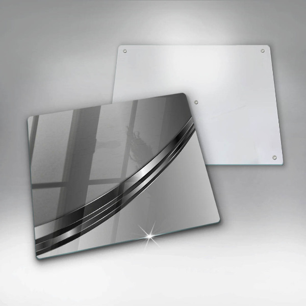 Krájecí prkénko skleněné Kovová abstrakce