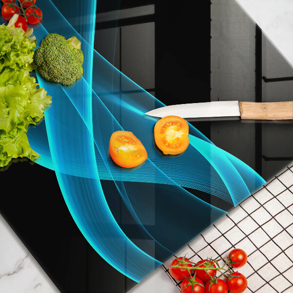 Krájecí prkénko skleněné Modrá abstrakce