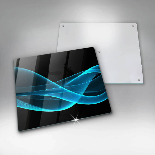 Krájecí prkénko skleněné Modrá abstrakce