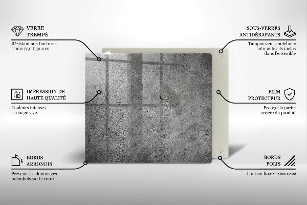 Krájecí prkénko skleněné Textura betonového kamene