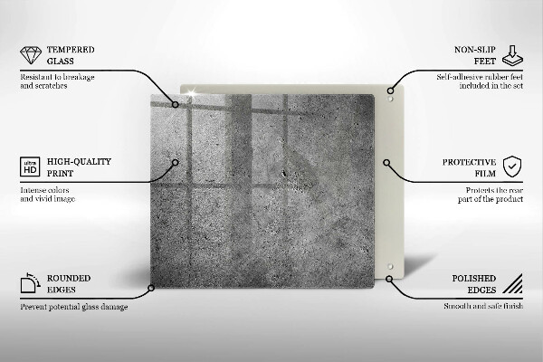 Krájecí prkénko skleněné Textura betonového kamene