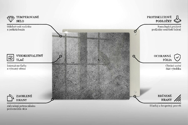 Krájecí prkénko skleněné Textura betonového kamene