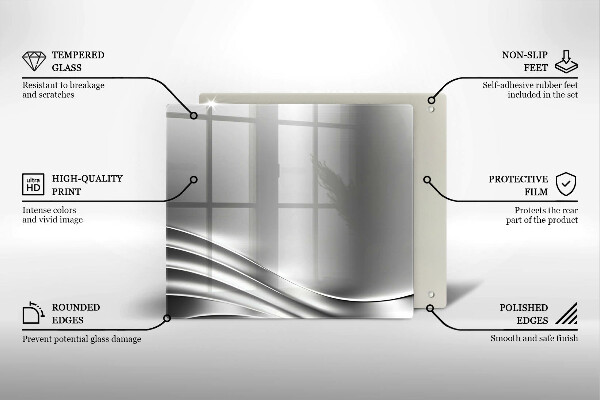 Skleněná deska do kuchyně Kovová konstrukce